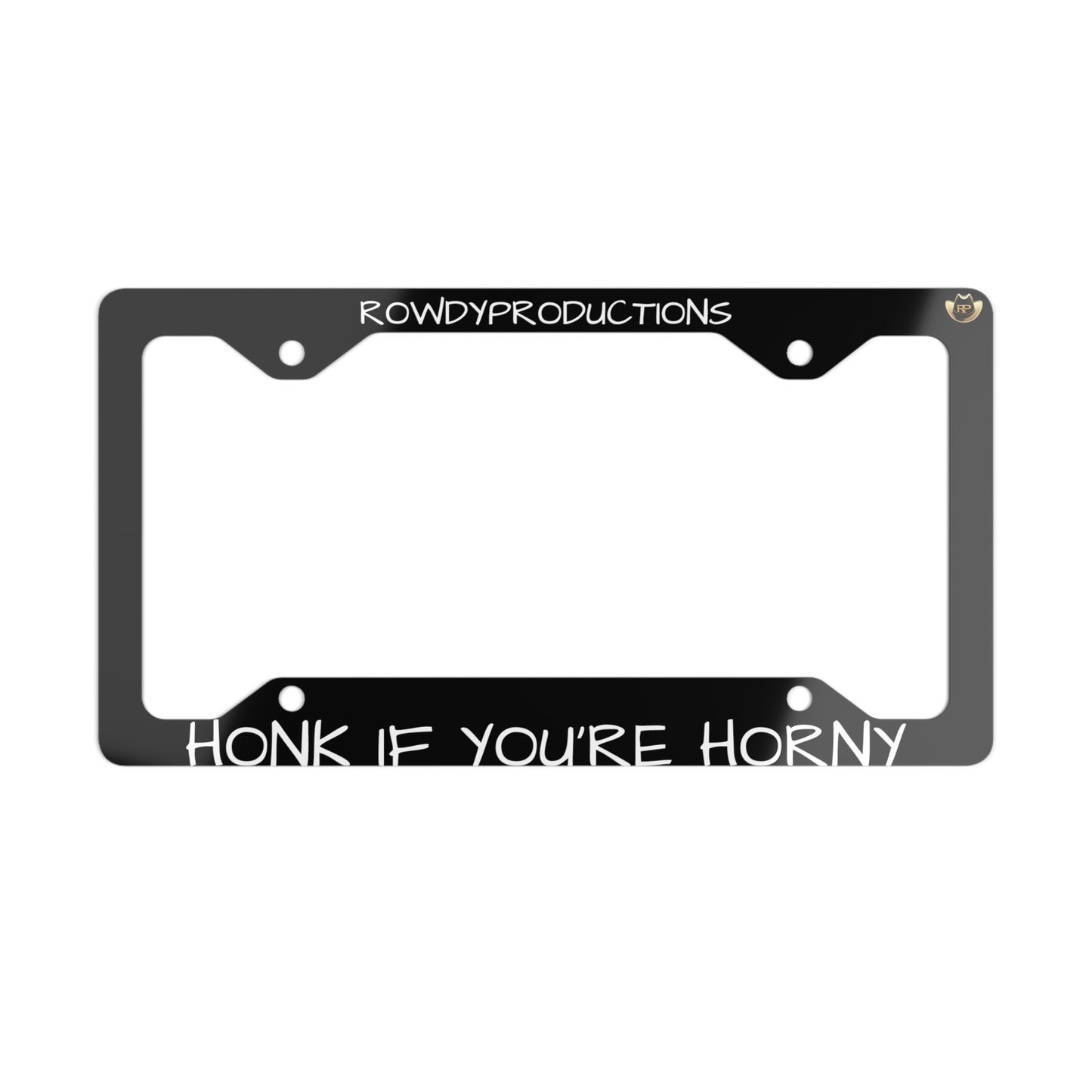 Honk Black Metal License Plate Frame